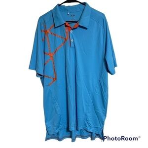 Adidas Adizero Men's Blue Breathable Short Sleeve Golf Polo Shirt Size XL